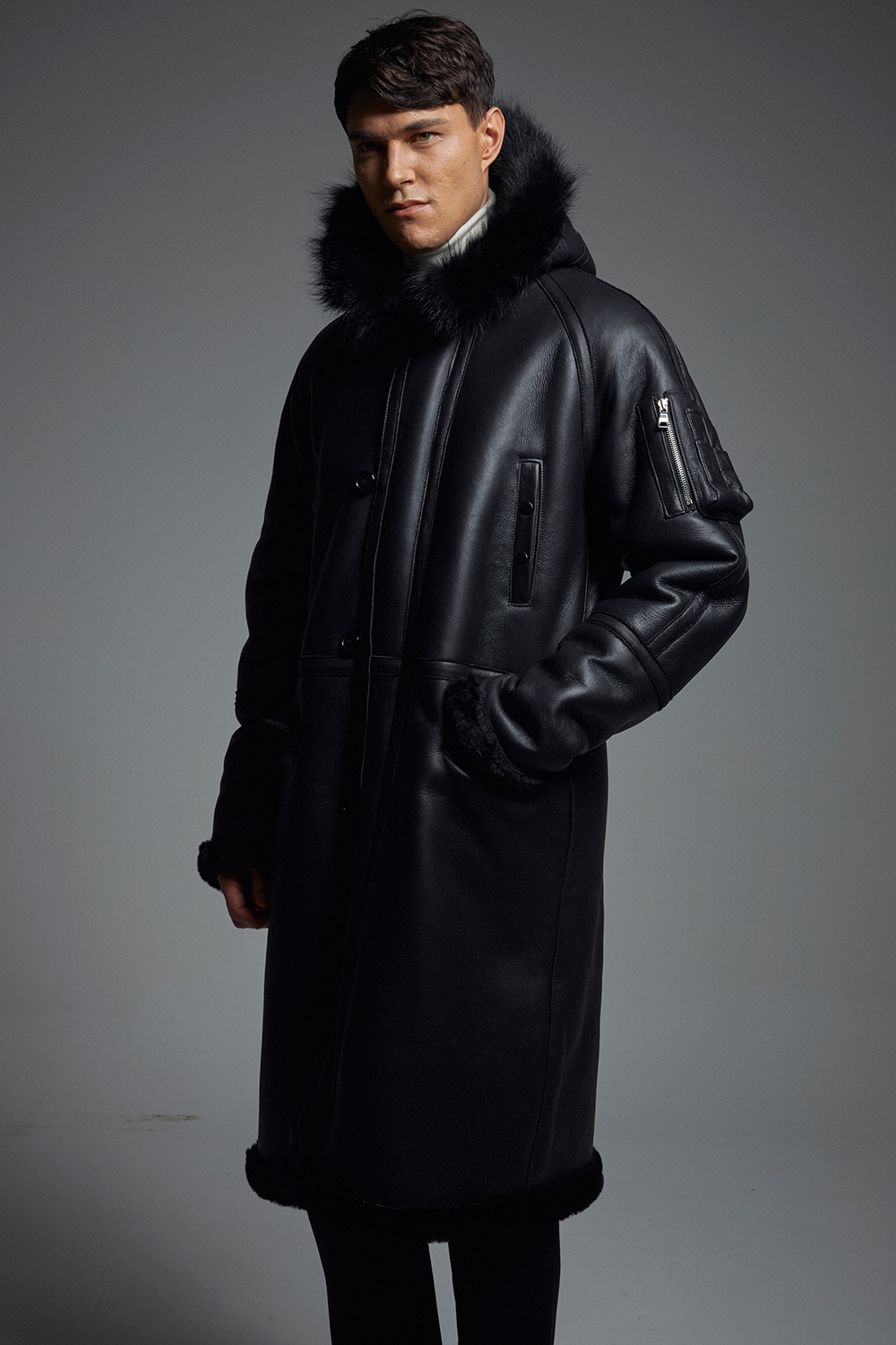 코트 모델 착용 이미지-S1L42