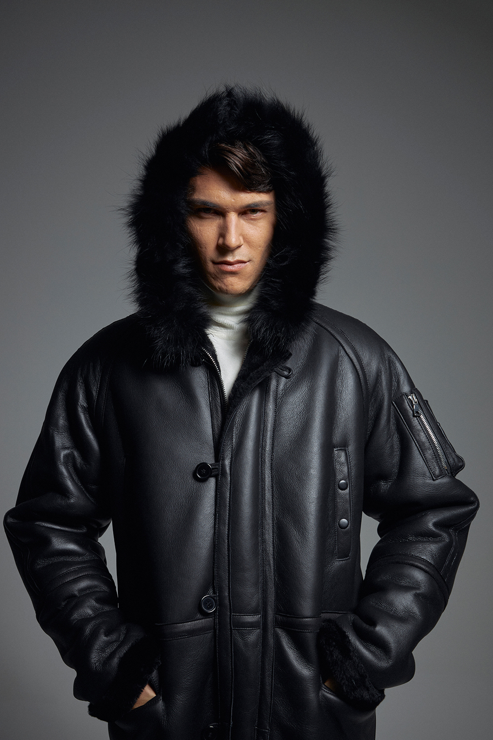 코트 모델 착용 이미지-S1L44