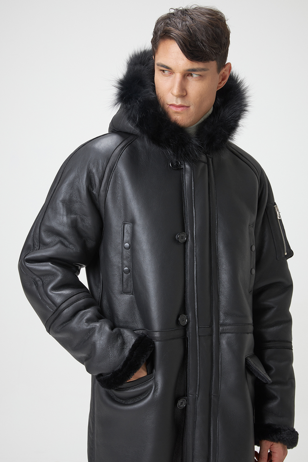 코트 모델 착용 이미지-S1L7