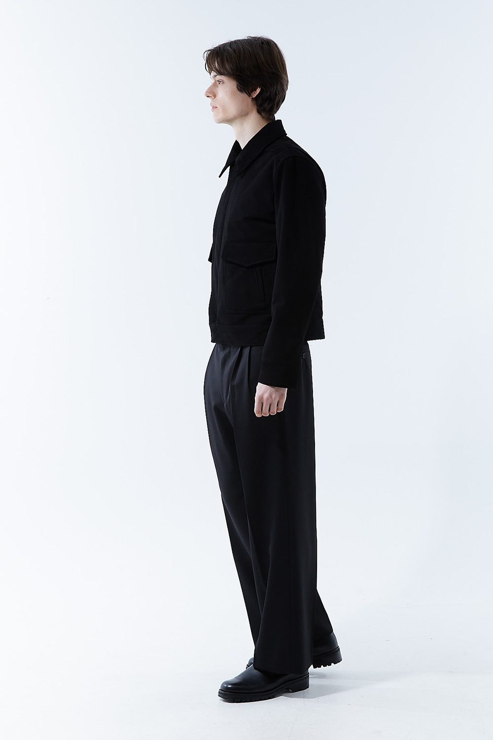 LUXURY A2 파일럿 에어포스 히든 딥-블랙 스웨이드자켓