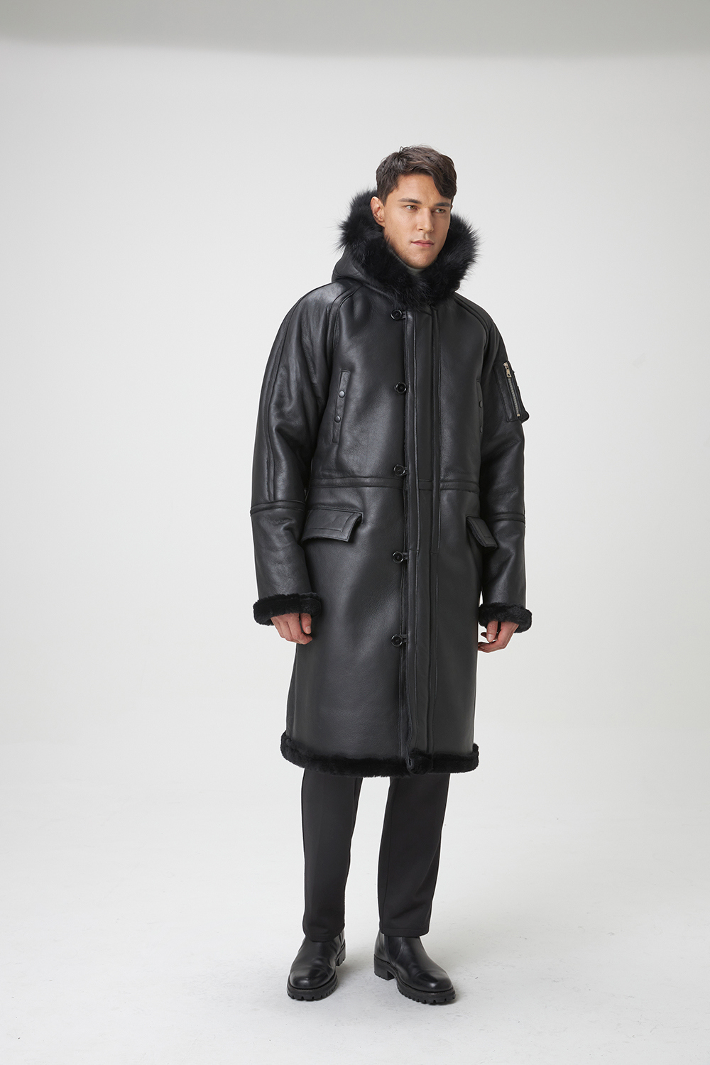 코트 모델 착용 이미지-S9L6