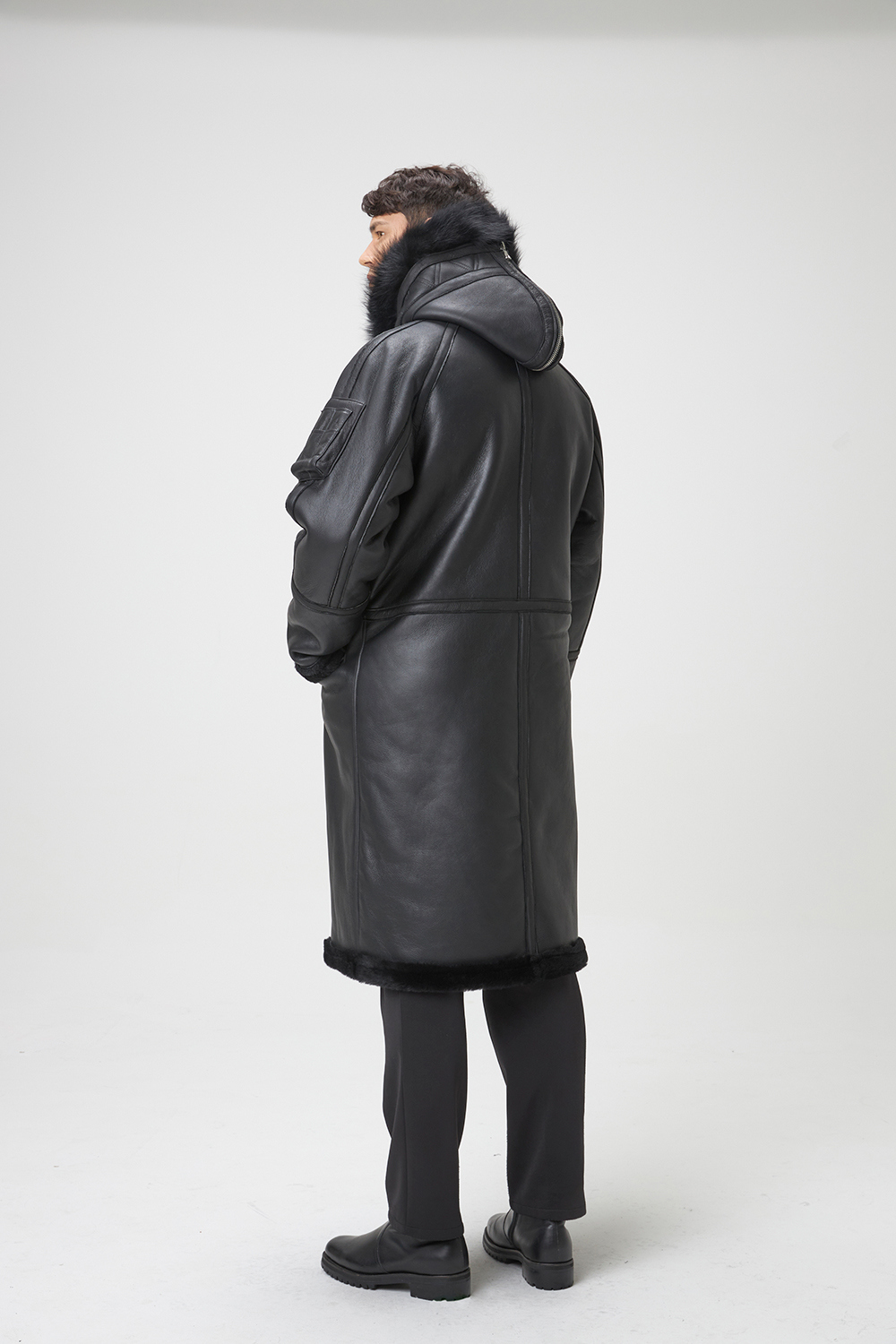 코트 모델 착용 이미지-S9L14