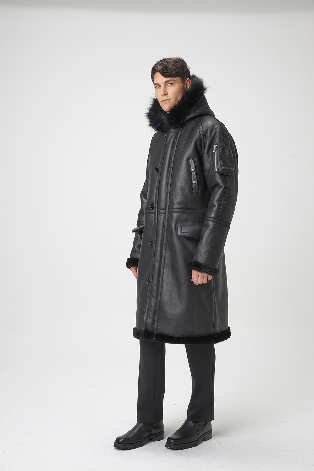 코트 모델 착용 이미지-S9L21