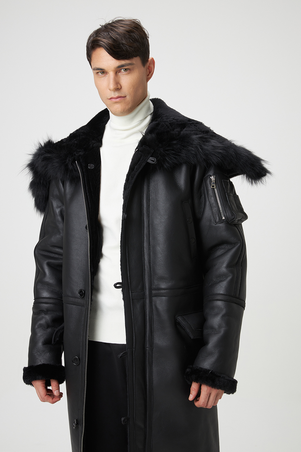 코트 모델 착용 이미지-S1L23