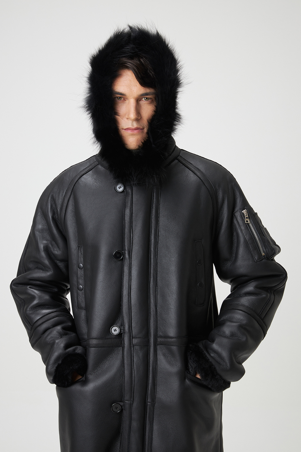 코트 모델 착용 이미지-S1L13