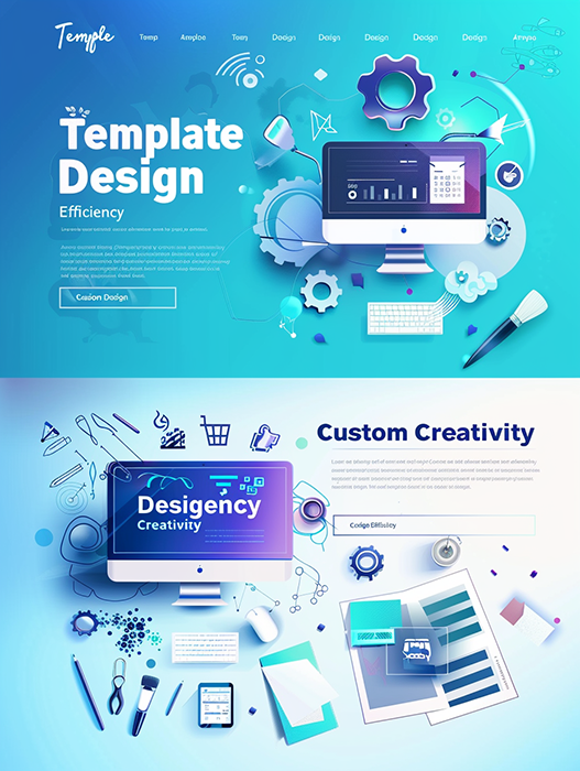 칼럼 - 템플릿형 제작 vs 맞춤형 제작 정확하게 알아봅시다. 썸네일 이미지