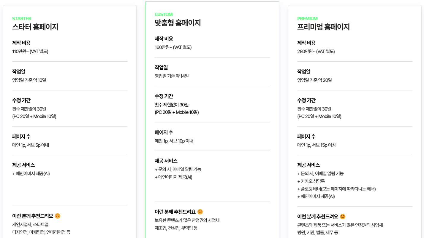 바이파인더 반응형 홈페이지제작 비용 안내