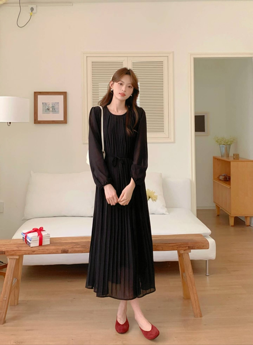 Misty Pleats Long Dress - 미스티 플리츠 롱 드레스