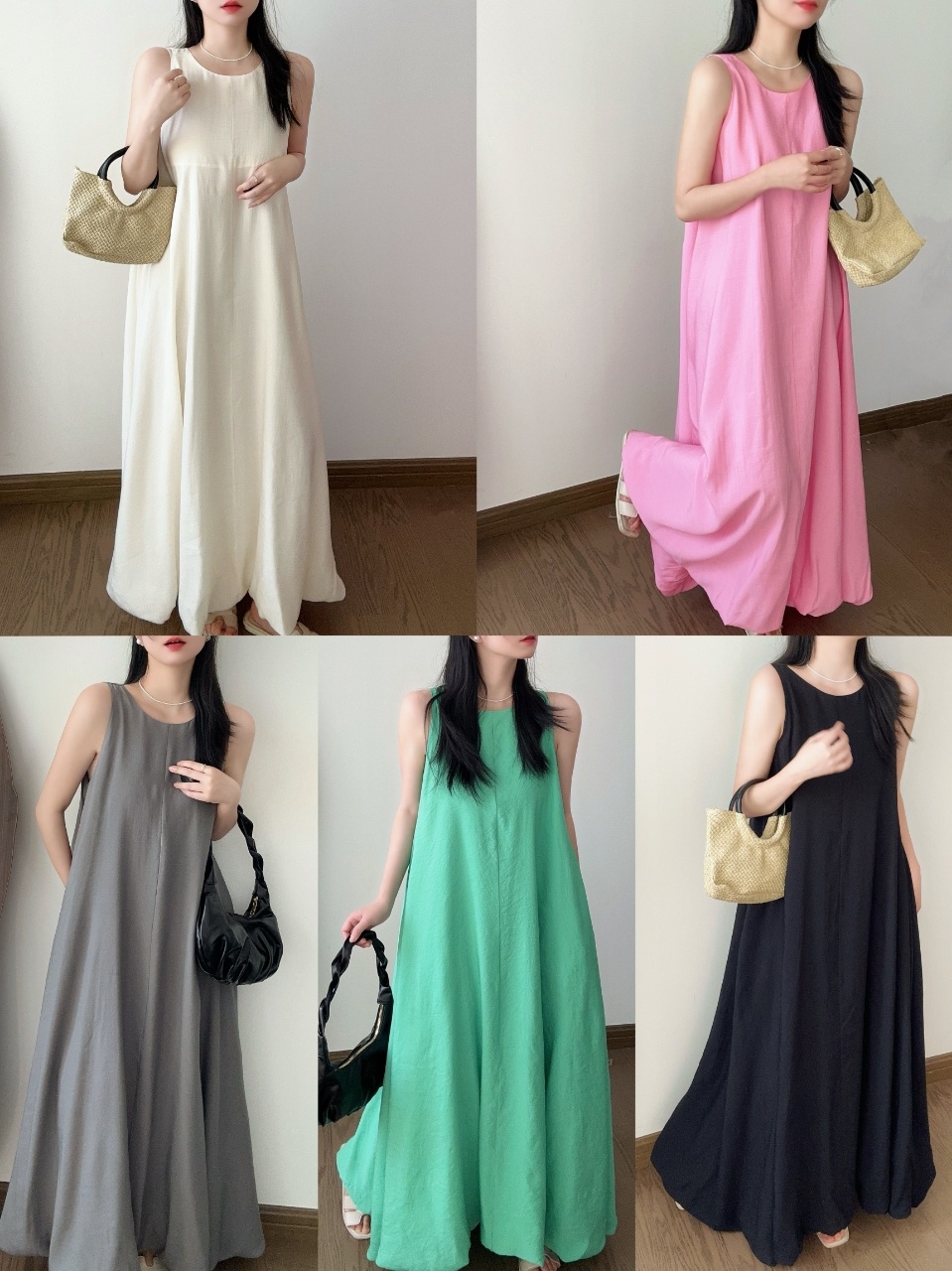 Relax Fit Airy Maxi Dress - 릴랙스 핏 에어리 맥시 드레스