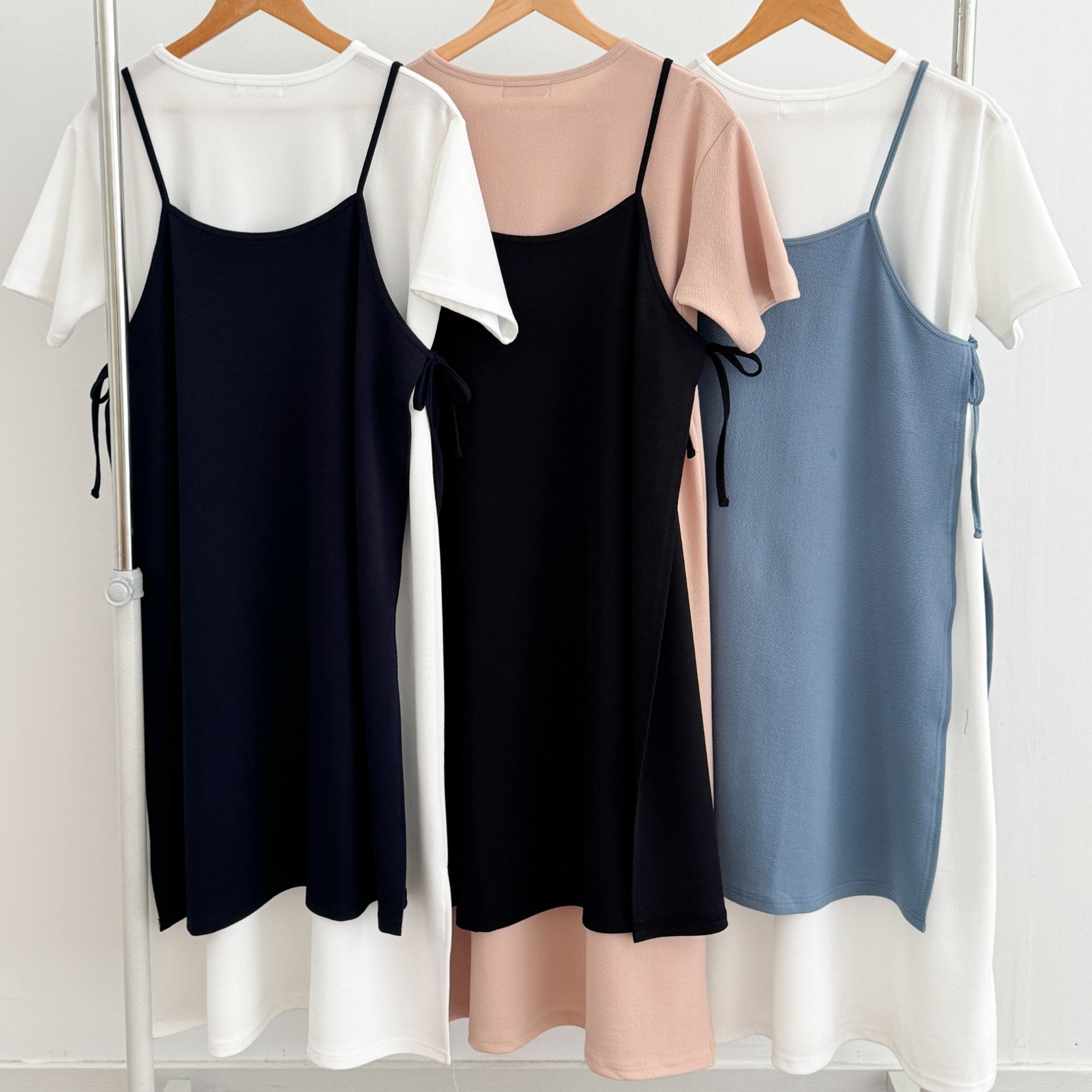 Simple Chic Strap Layer Dress - 심플 시크 스트랩 레이어 드레스