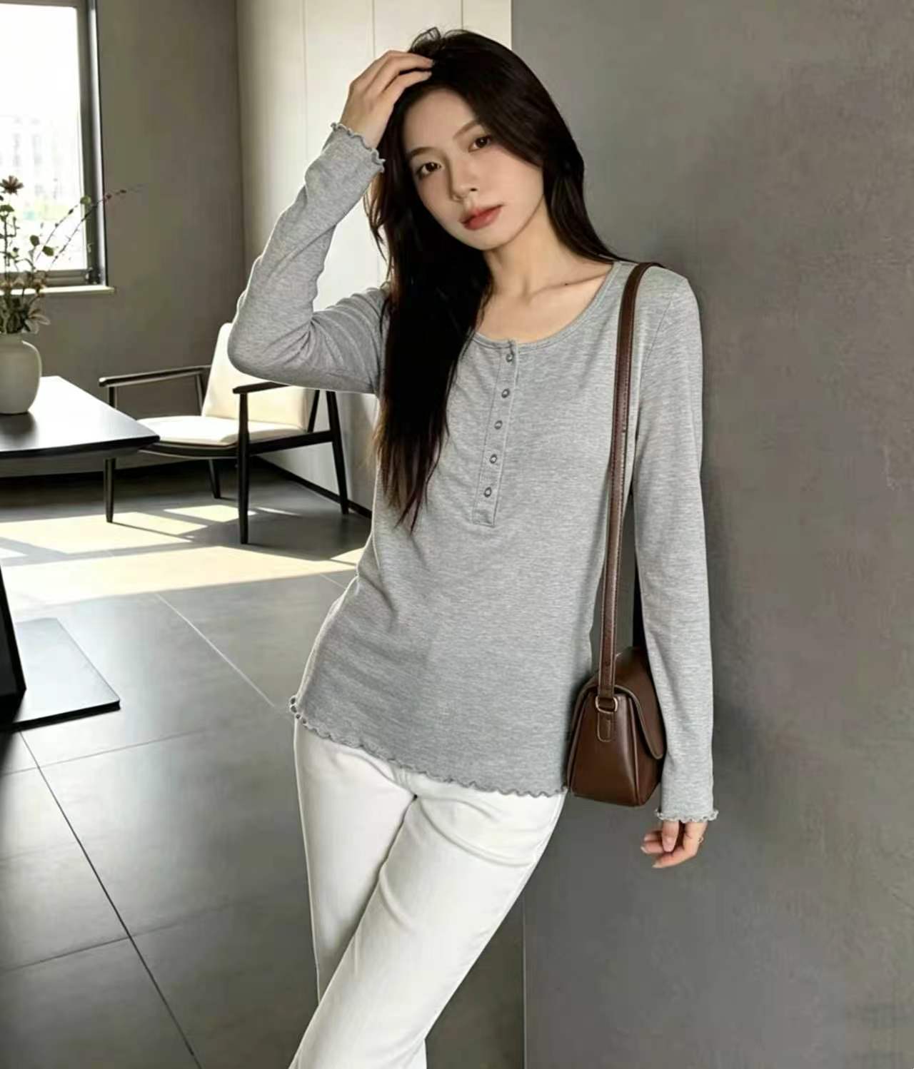 Daily Henley Tee - 데일리 헨리 티셔츠