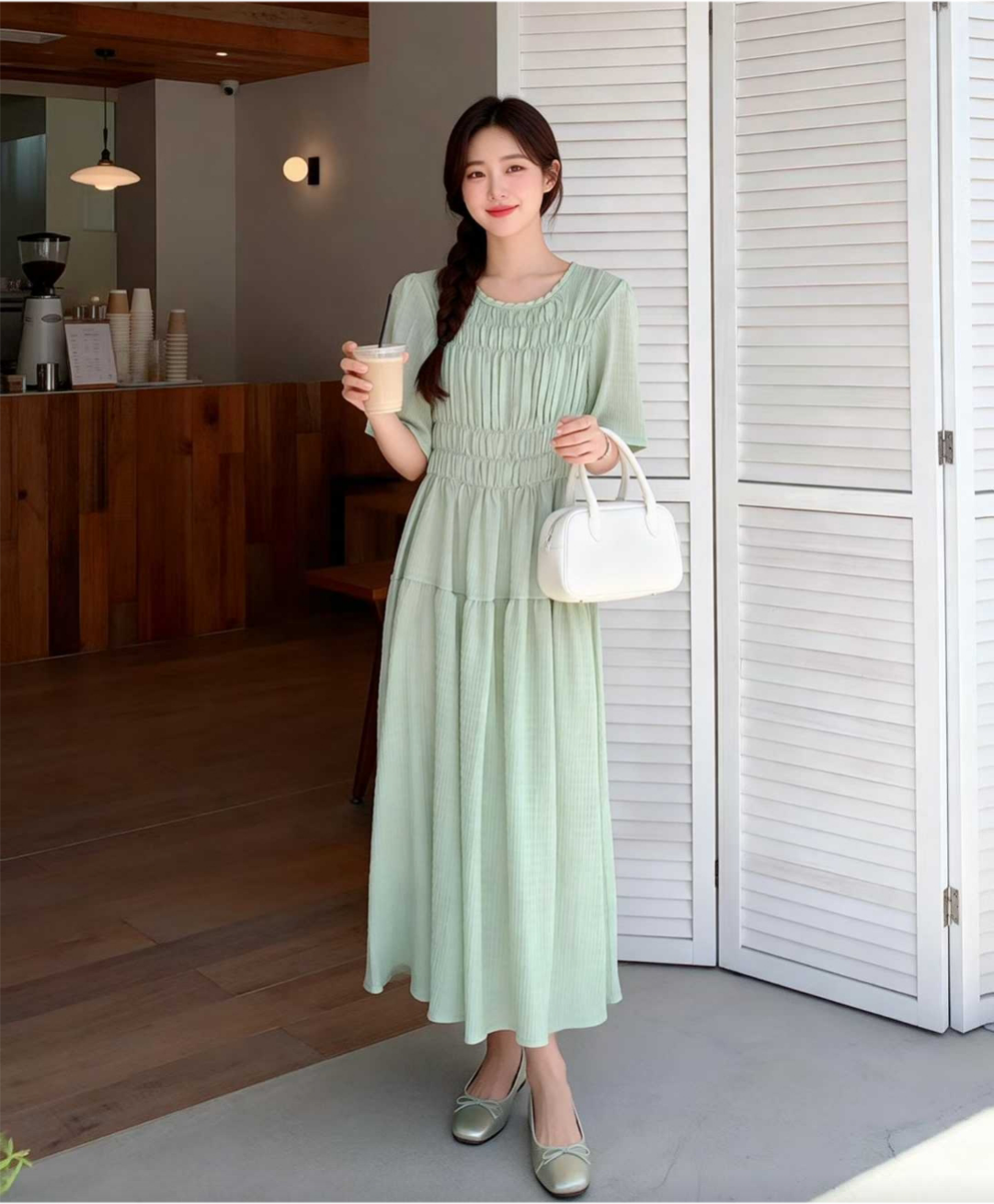 Cloud Shirring Breeze Dress - 클라우드 셔링 브리즈 원피스