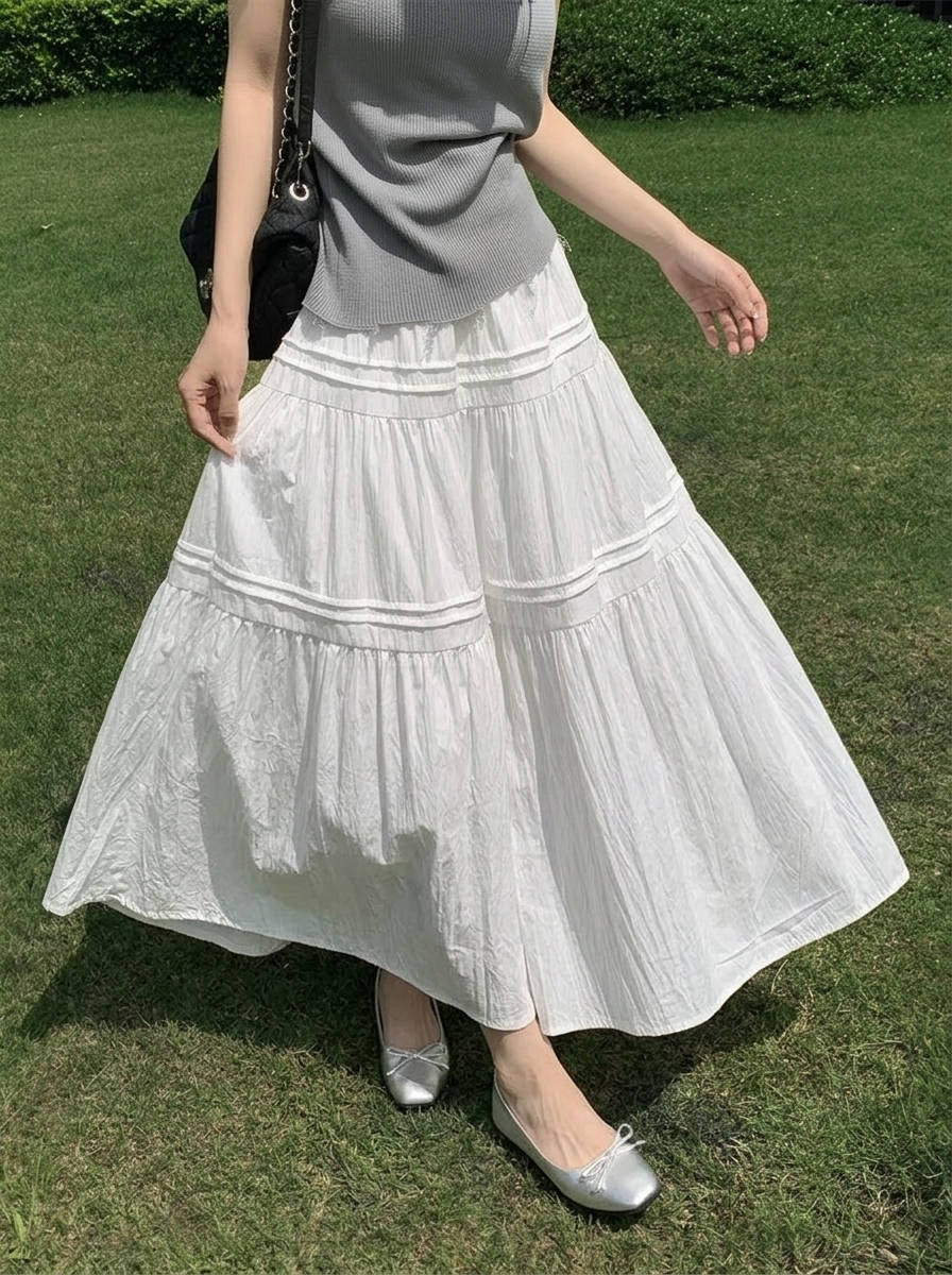 Pure Mood Long Skirt - 퓨어 무드 롱 스커트