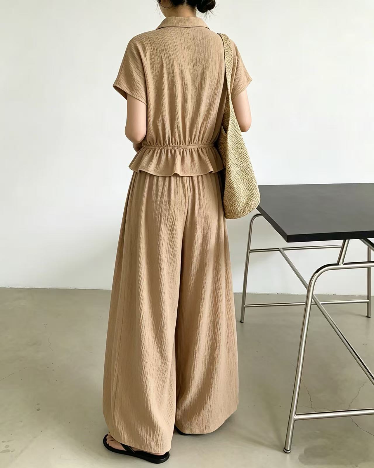 Relax Mood Wide Pants Set - 릴렉스 무드 와이드 팬츠 세트