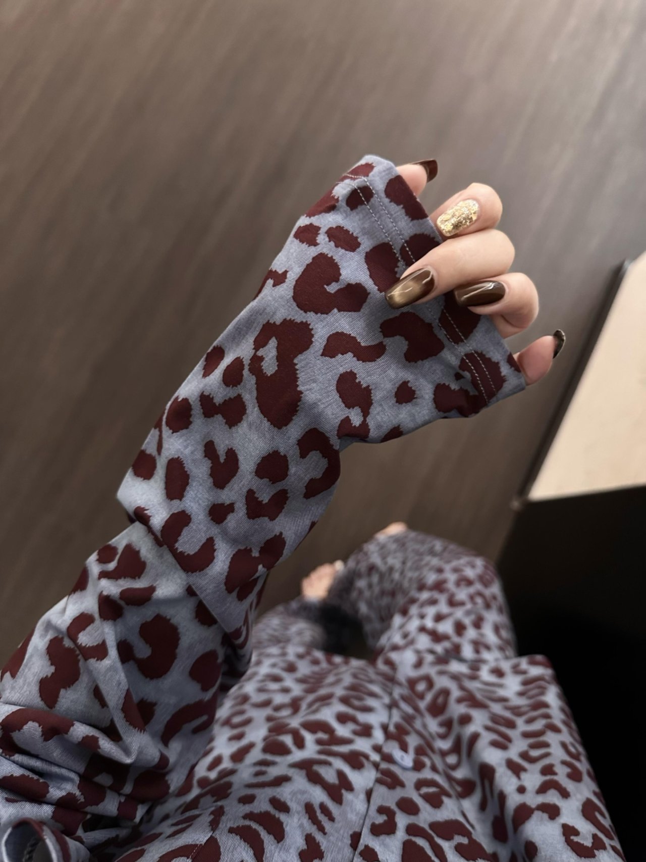 Burgundy Leopard Pajama Set - 버건디 레오파드 파자마 세트