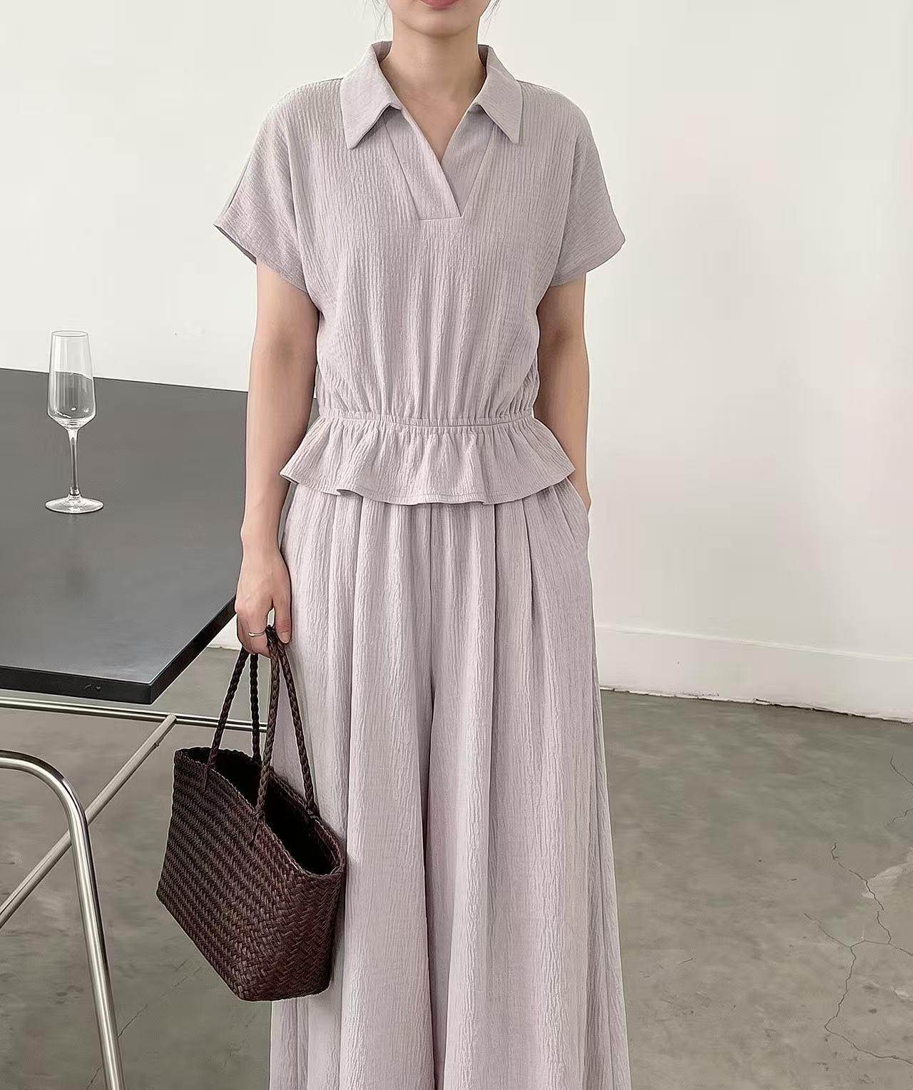 Relax Mood Wide Pants Set - 릴렉스 무드 와이드 팬츠 세트