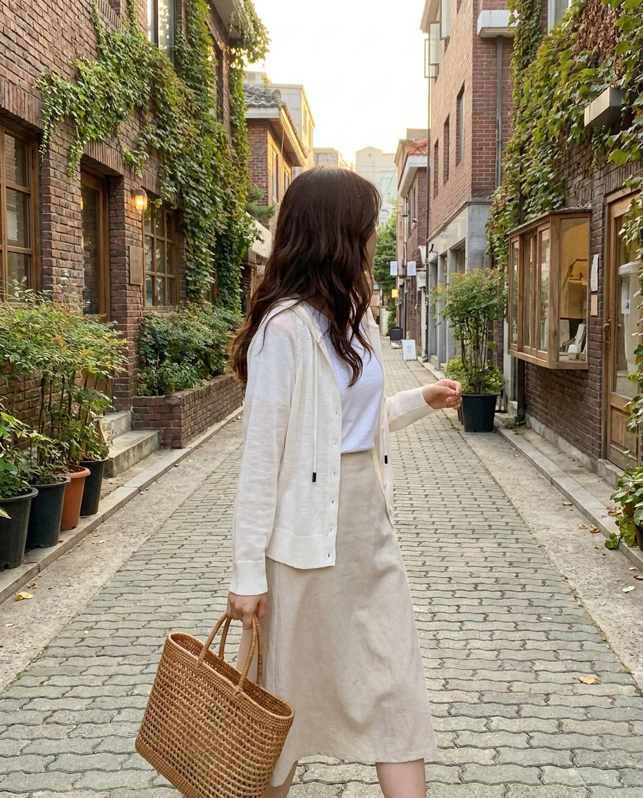 Premium Linen Touch Cardigan - 프리미엄 린넨 터치 가디건
