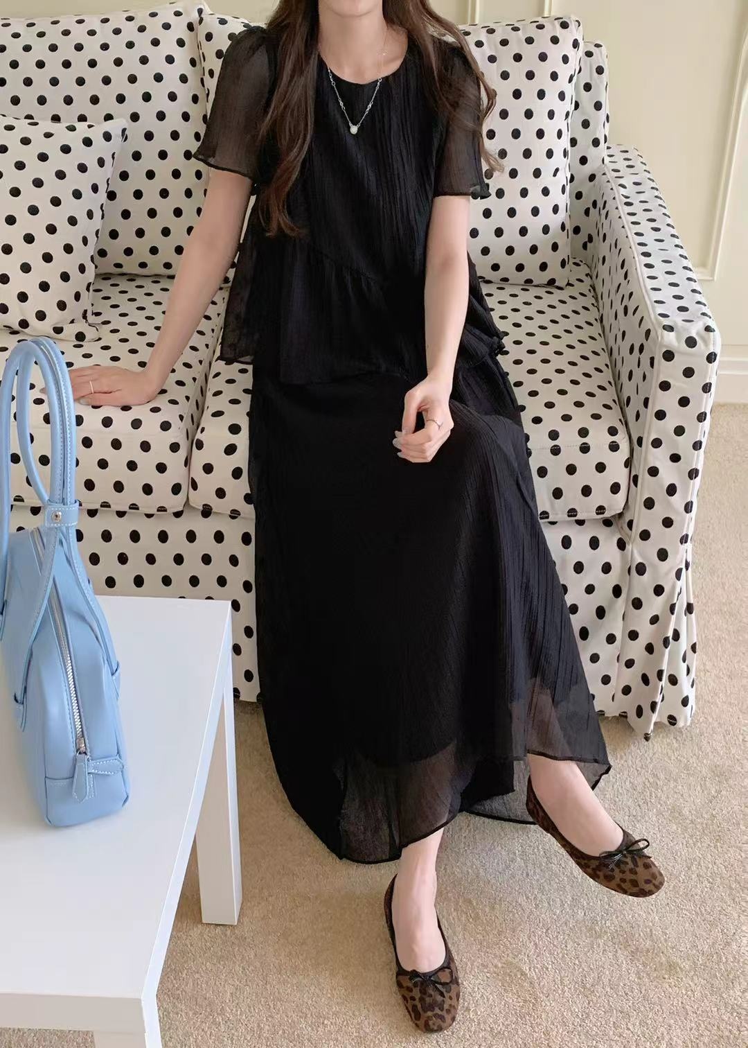Airy Frill Chiffon Dress - 에어리 프릴 시폰 원피스