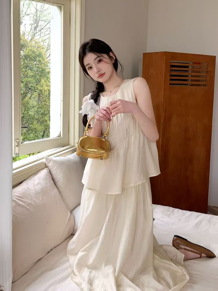 Pastel Bloom Chiffon Dress Set - 파스텔 블룸 쉬폰 원피스