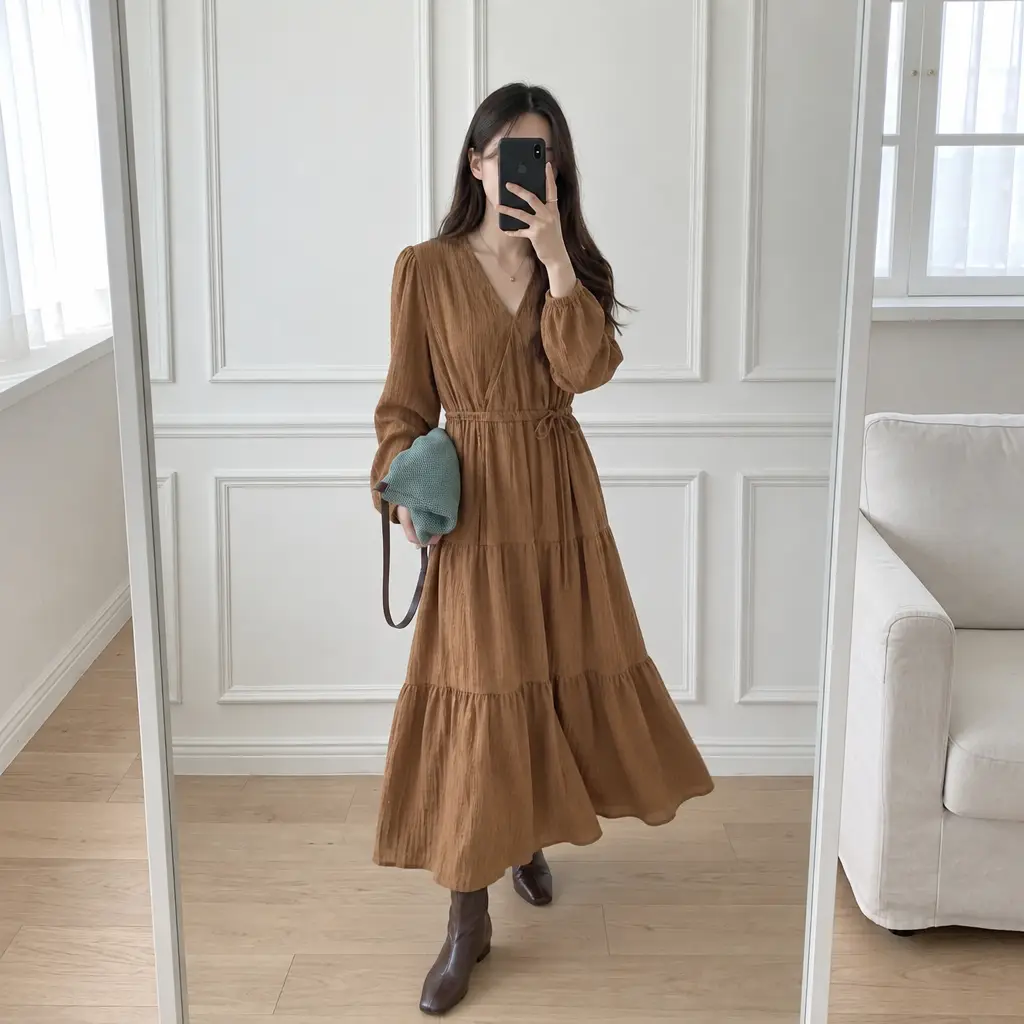Cozy Wrap Maxi Dress - 코지 랩 맥시 원피스