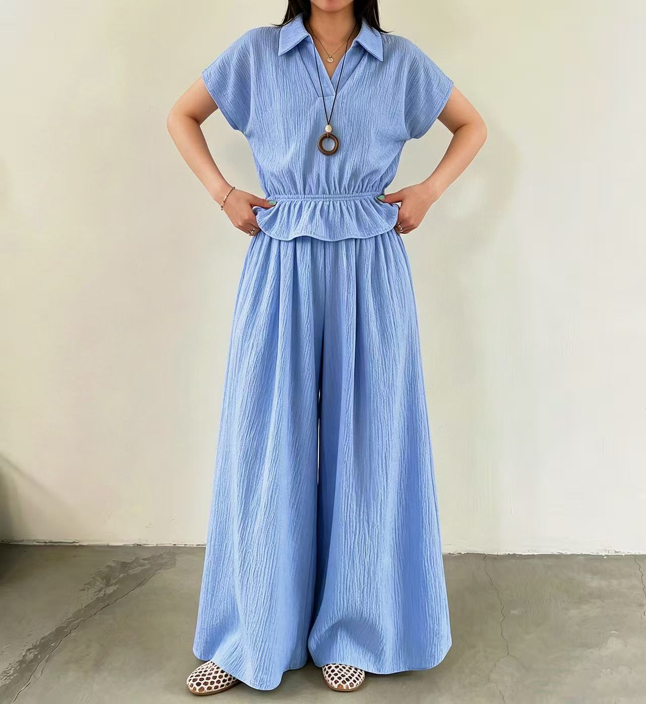 Relax Mood Wide Pants Set - 릴렉스 무드 와이드 팬츠 세트