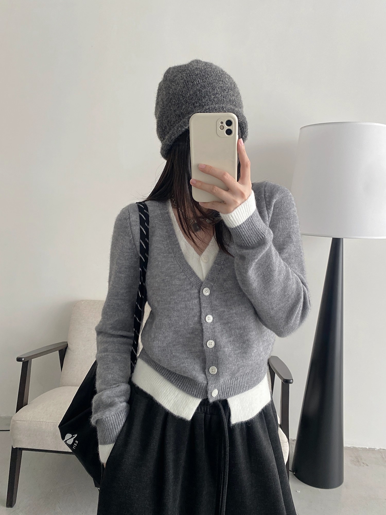 Double Layer Cardigan - 더블 레이어 가디건