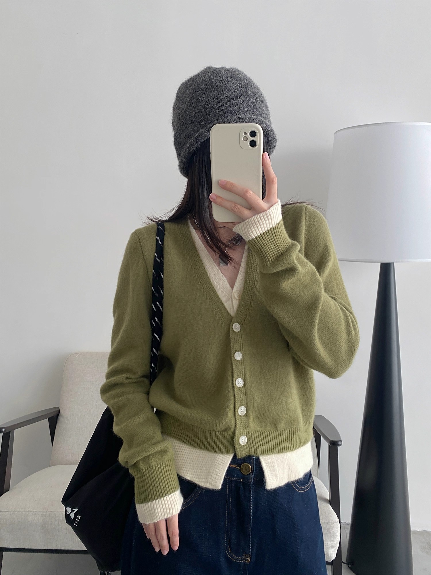 Double Layer Cardigan - 더블 레이어 가디건