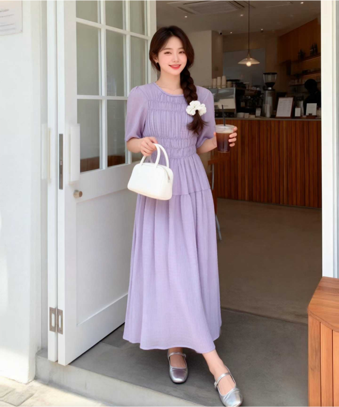 Cloud Shirring Breeze Dress - 클라우드 셔링 브리즈 원피스