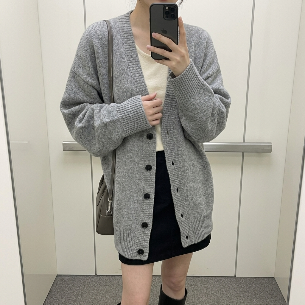 Mild Day Knit Cardigan - 마일드 데이 니트 가디건