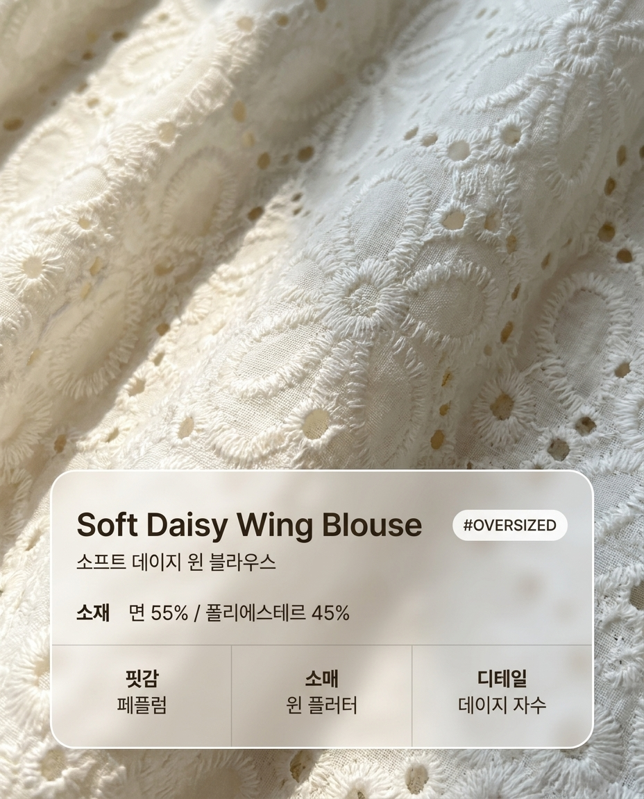 Soft Daisy Wing Blouse - 소프트 데이지 윙 블라우스