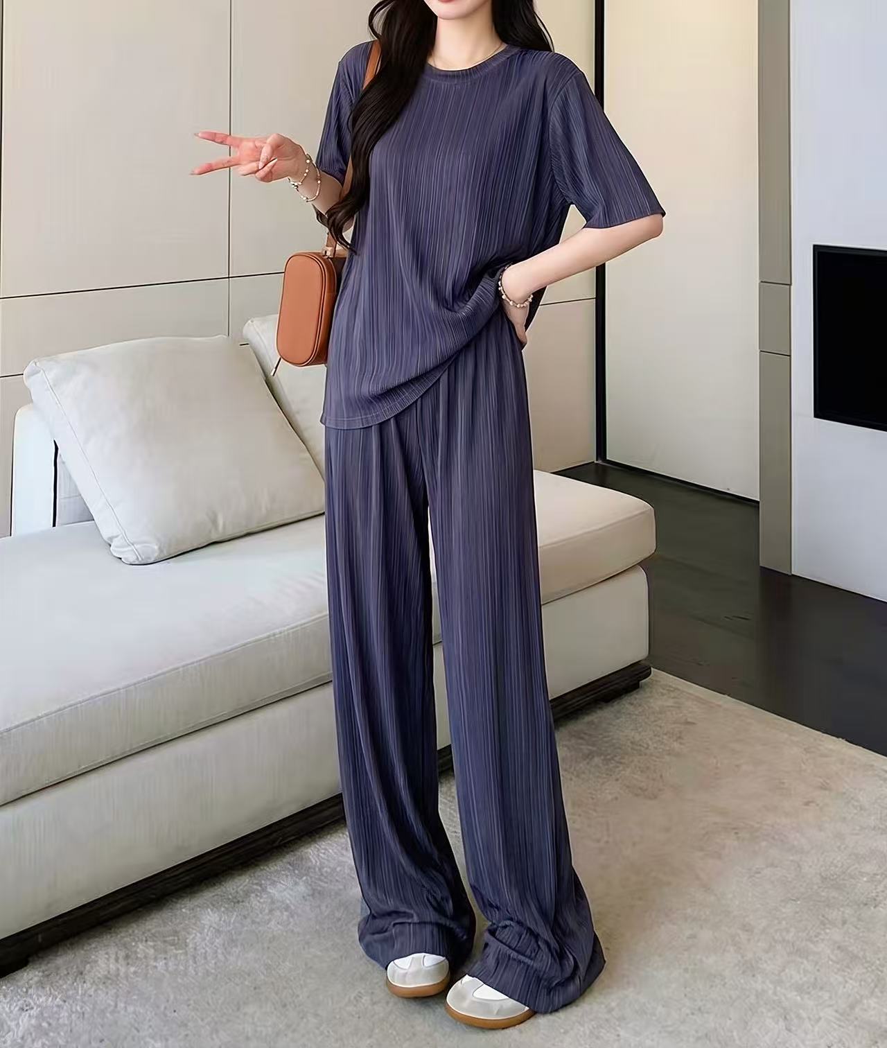 Relax Pleated Wide Set - 릴랙스 플리츠 와이드 셋업