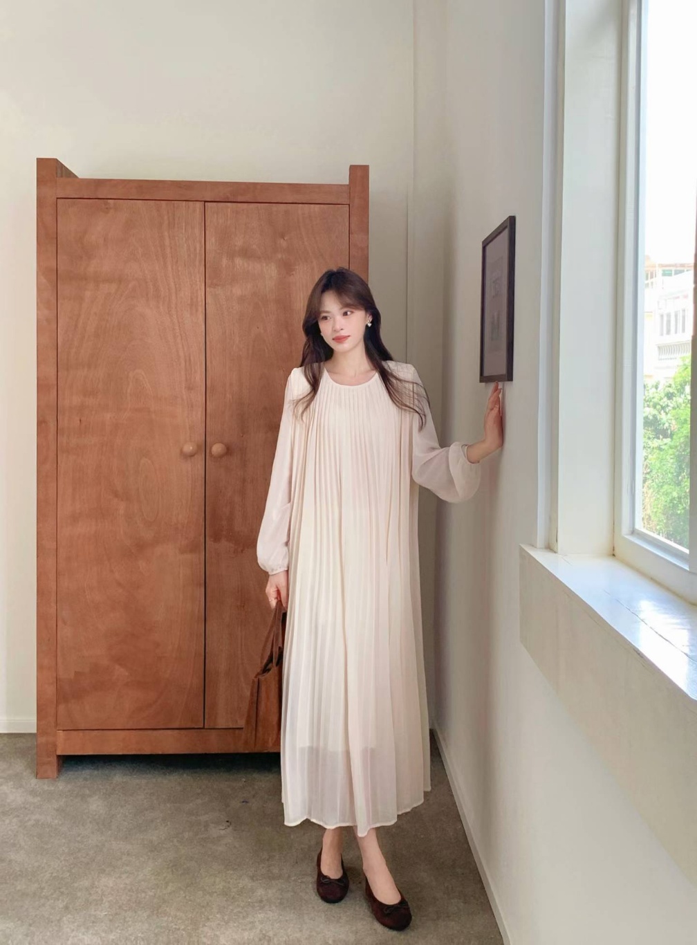 Misty Pleats Long Dress - 미스티 플리츠 롱 드레스
