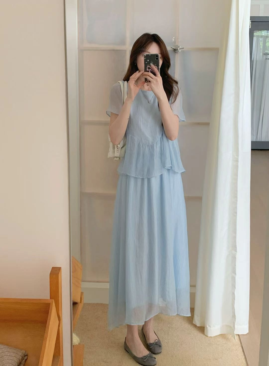 Airy Frill Chiffon Dress - 에어리 프릴 시폰 원피스