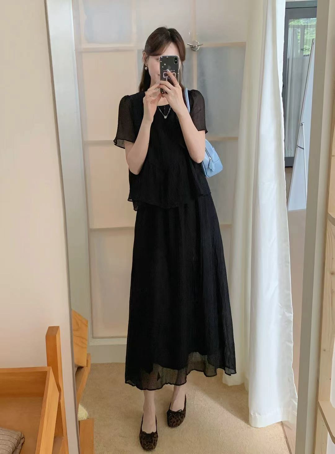 Airy Frill Chiffon Dress - 에어리 프릴 시폰 원피스