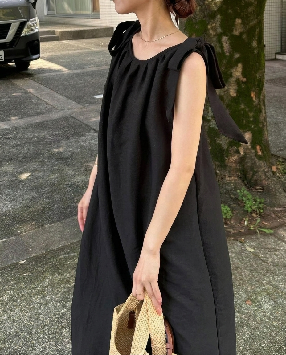 Ribbon Breeze Maxi Dress - 리본 브리즈 맥시 드레스