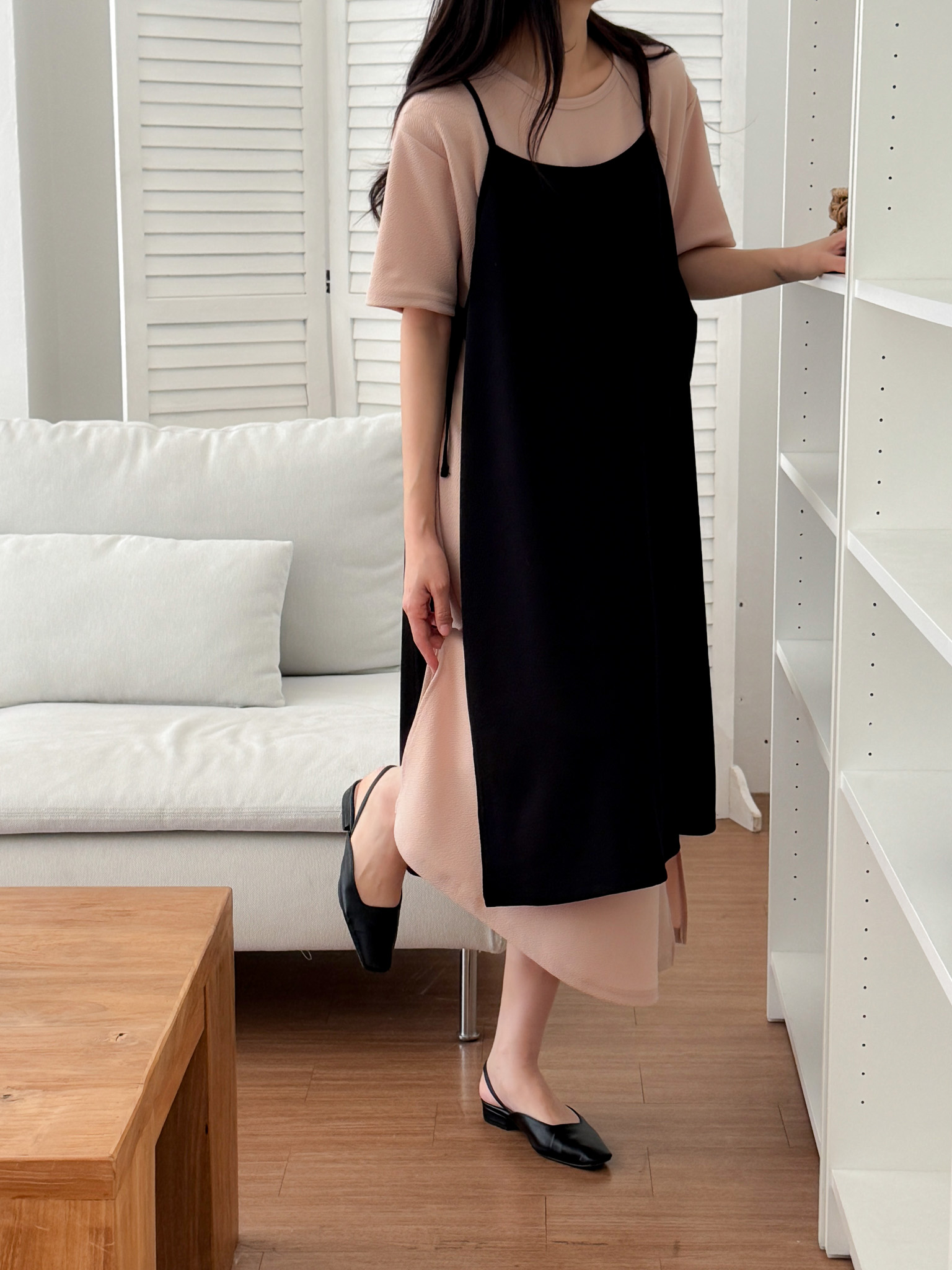 Simple Chic Strap Layer Dress - 심플 시크 스트랩 레이어 드레스