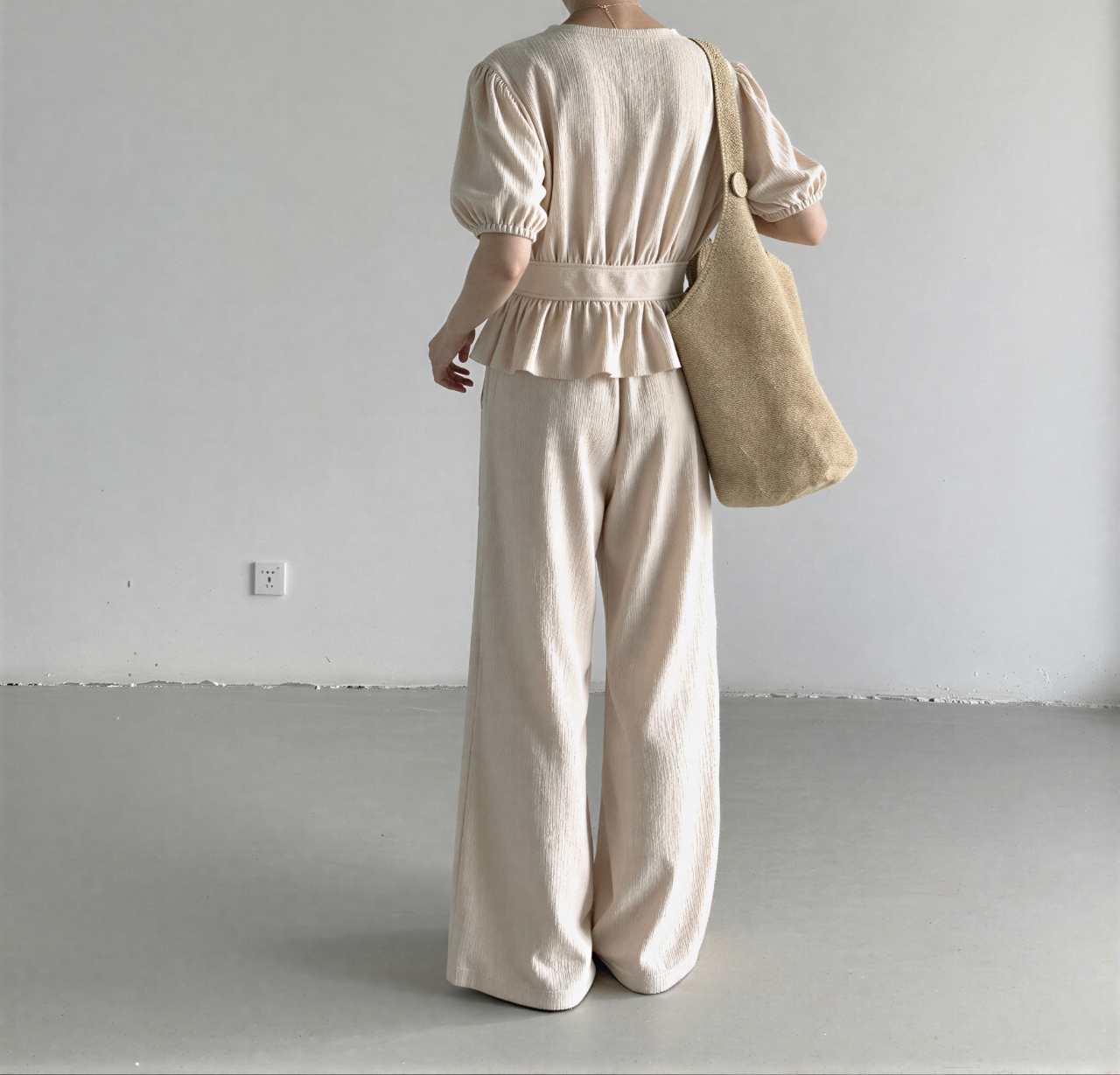 Cozy Muse Peplum Pants Set - 코지 뮤즈 페플럼 팬츠 세트