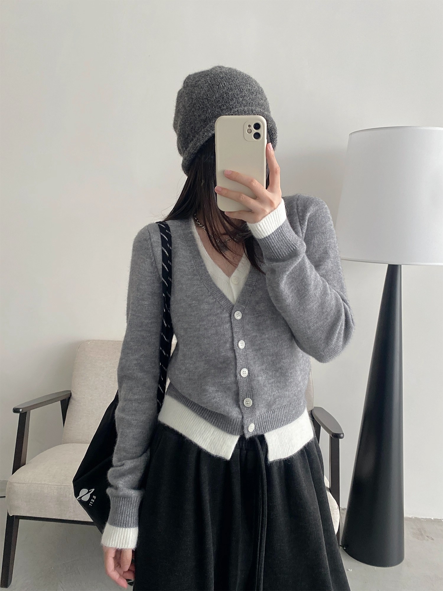 Double Layer Cardigan - 더블 레이어 가디건