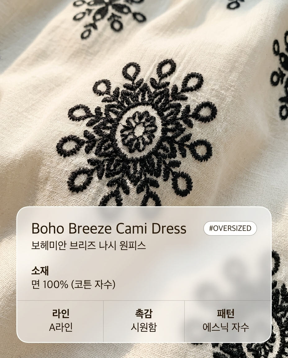 Boho Breeze Cami Dress - 보헤미안 브리즈 나시 원피스