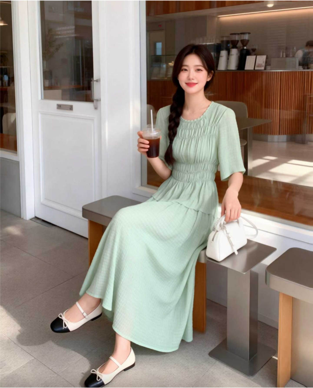 Cloud Shirring Breeze Dress - 클라우드 셔링 브리즈 원피스