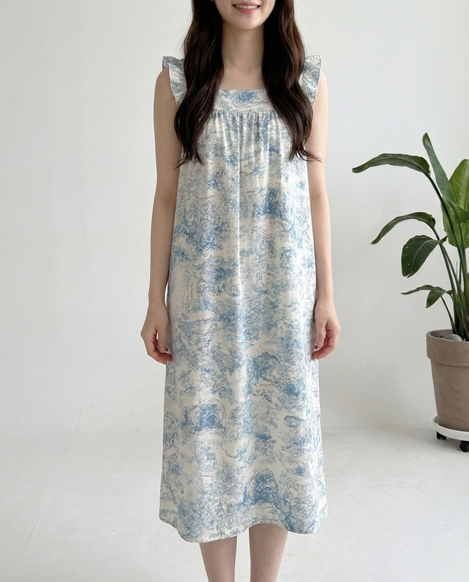 Toile Whisper Maxi Dress - 뜨왈 위스퍼 맥시 드레스