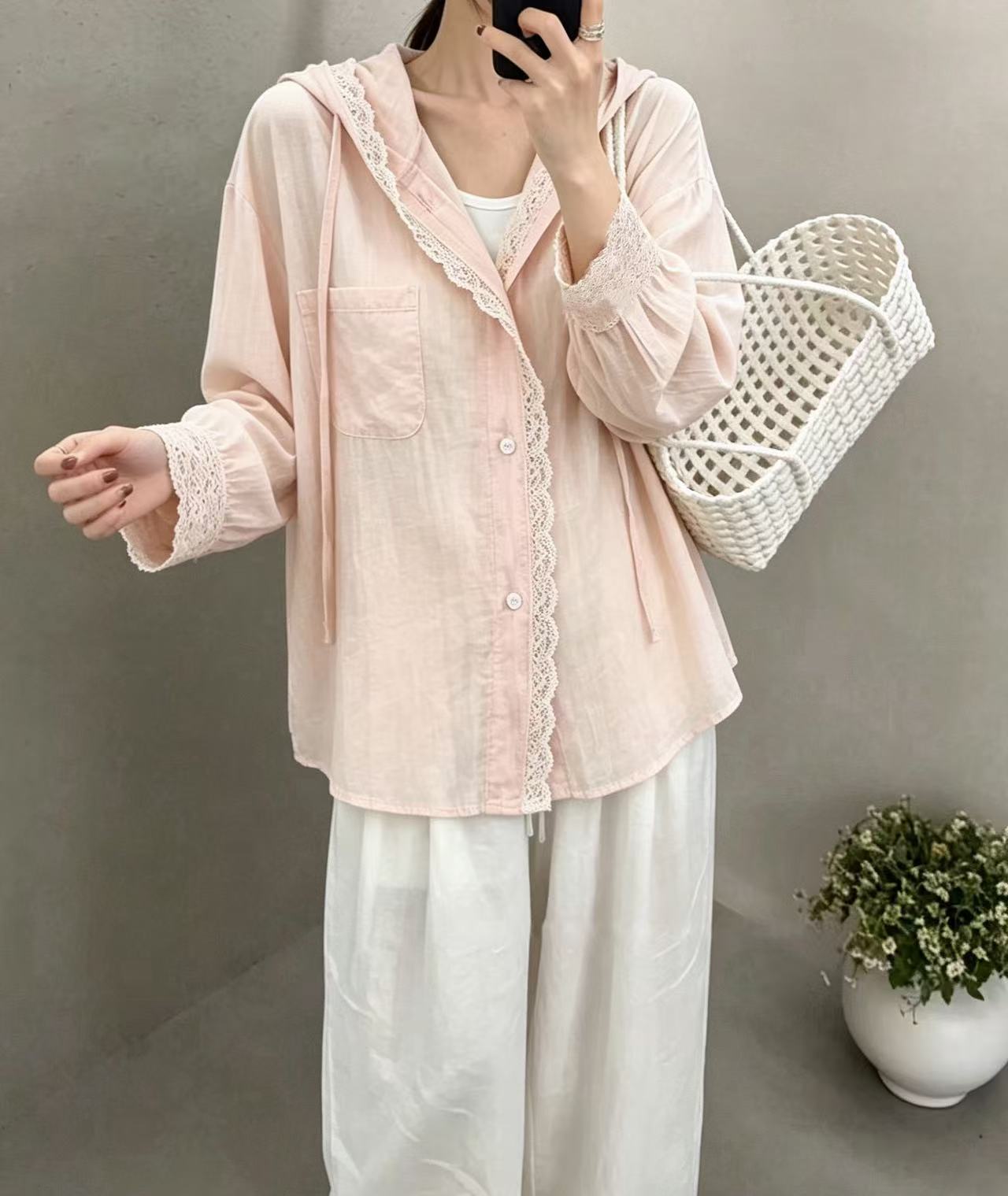 Butter Lace Oversized Shirt - 버터 레이스 오버사이즈 셔츠