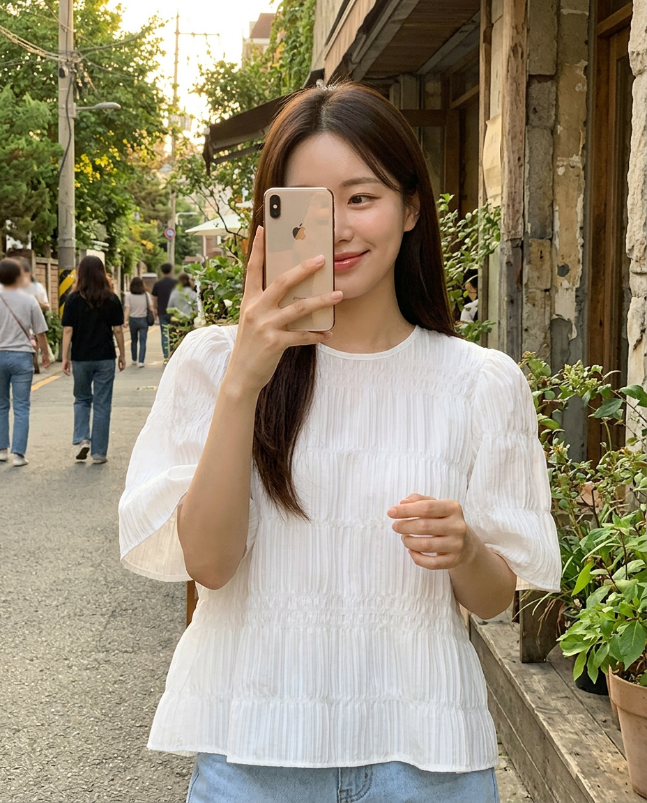 Dreamy Ribbon Back Top - 드리미 리본 백 탑