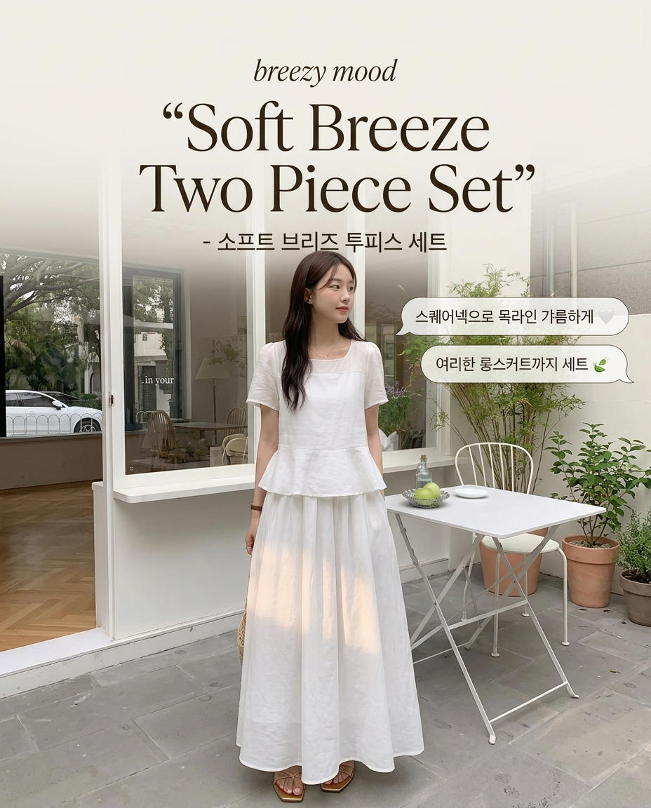 Soft Breeze Two Piece Set - 소프트 브리즈 투피스 세트