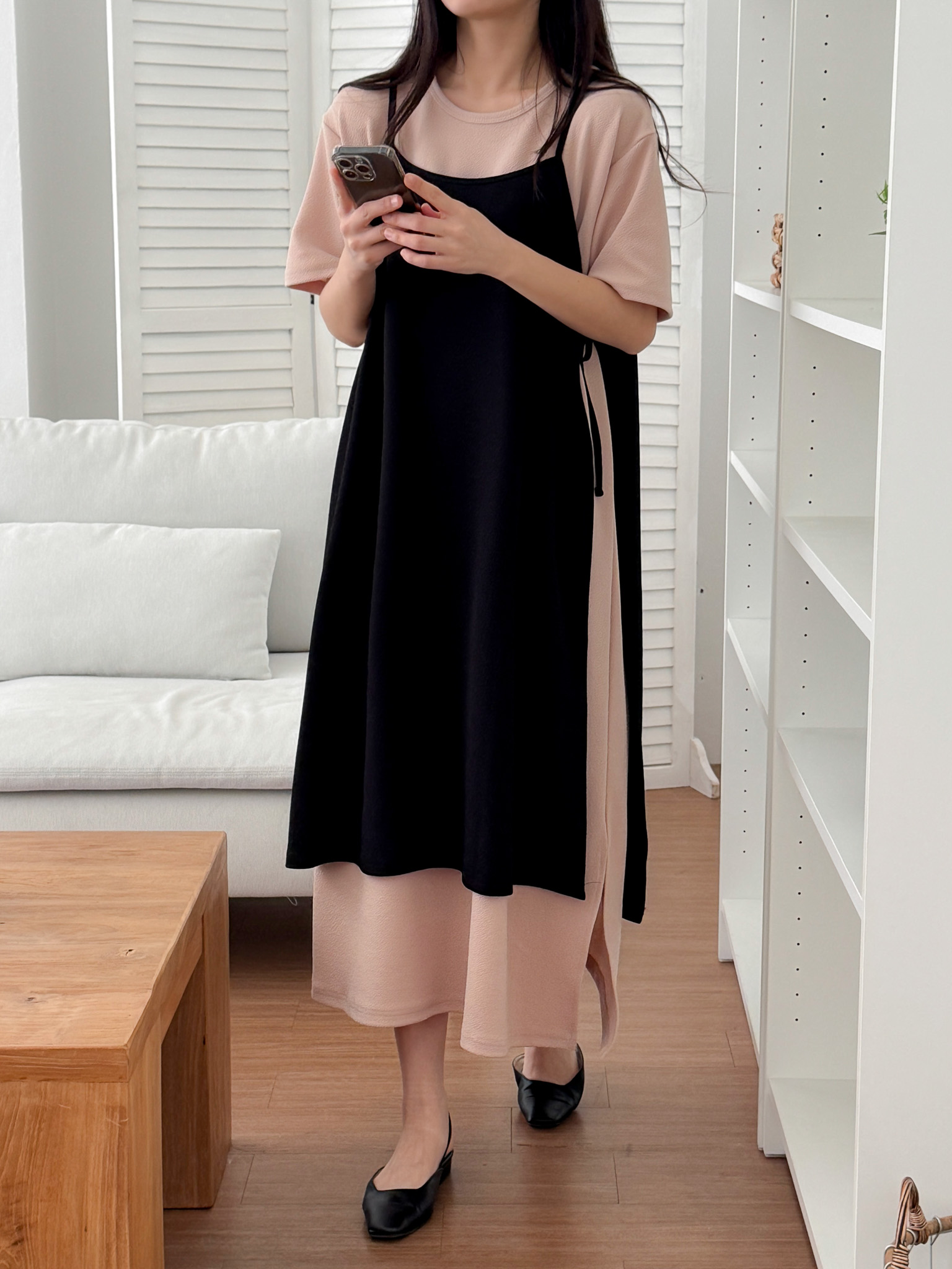 Simple Chic Strap Layer Dress - 심플 시크 스트랩 레이어 드레스