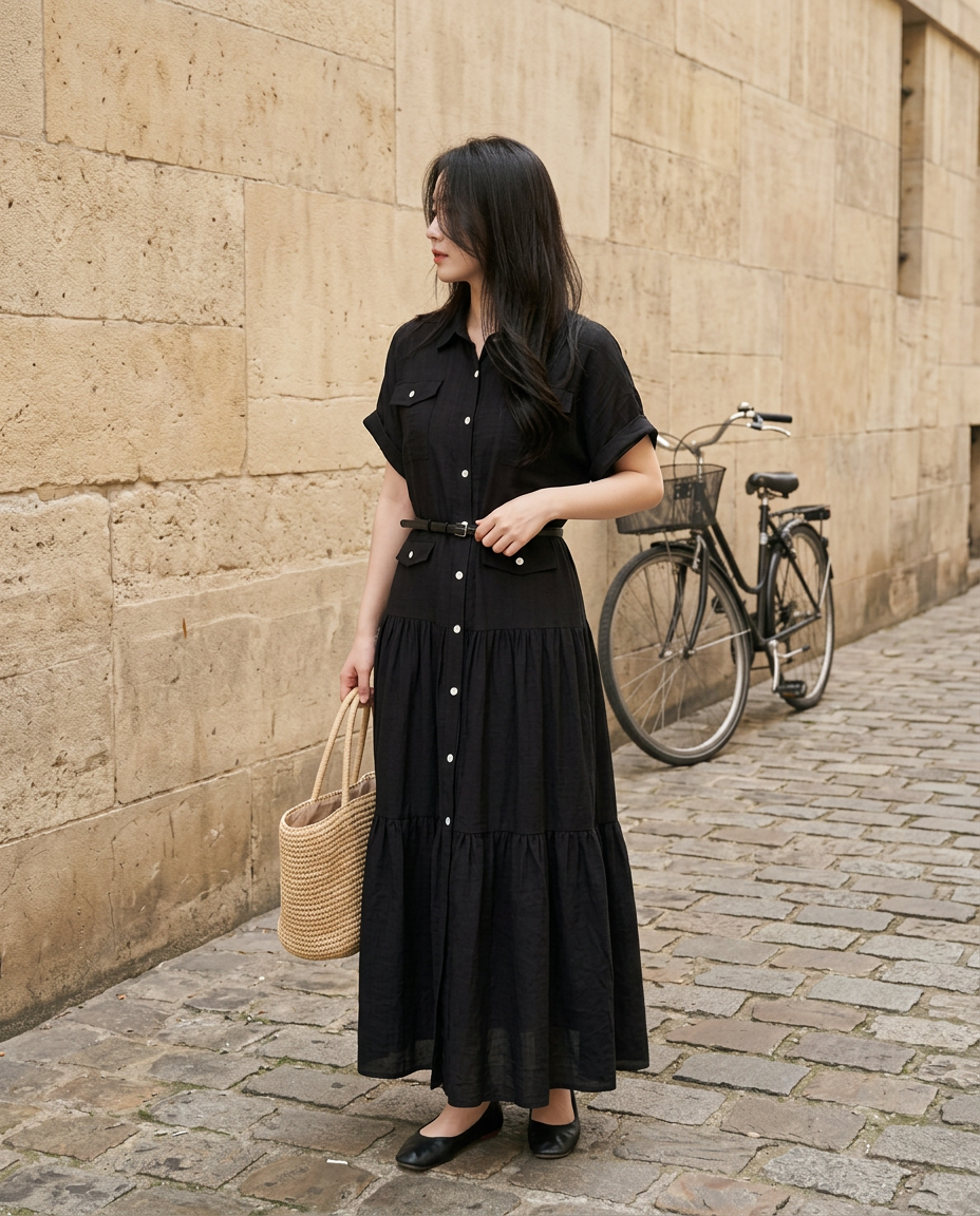Everyday Grace Shirt Dress - 에브리데이 그레이스 셔츠 원피스