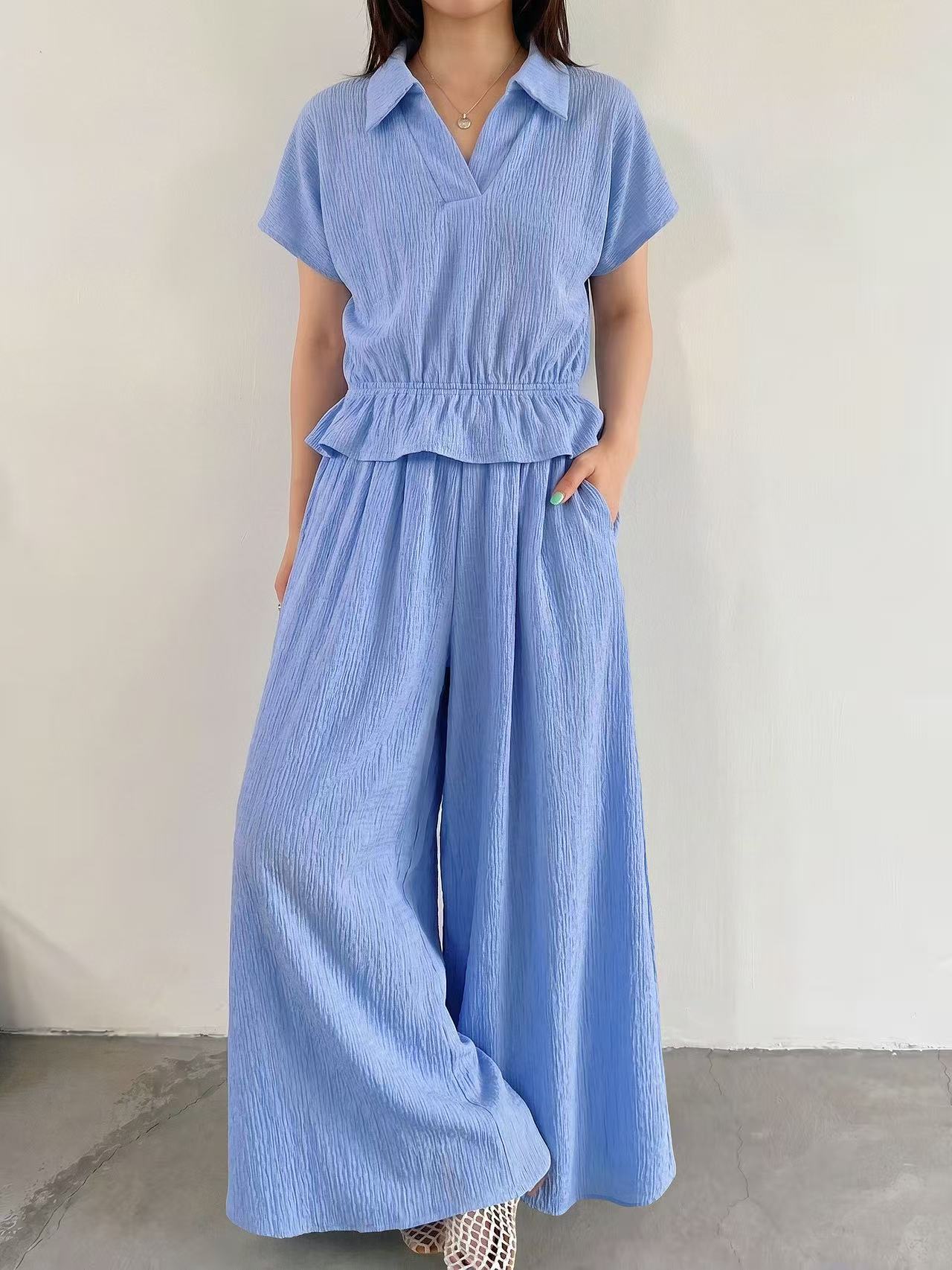 Relax Mood Wide Pants Set - 릴렉스 무드 와이드 팬츠 세트