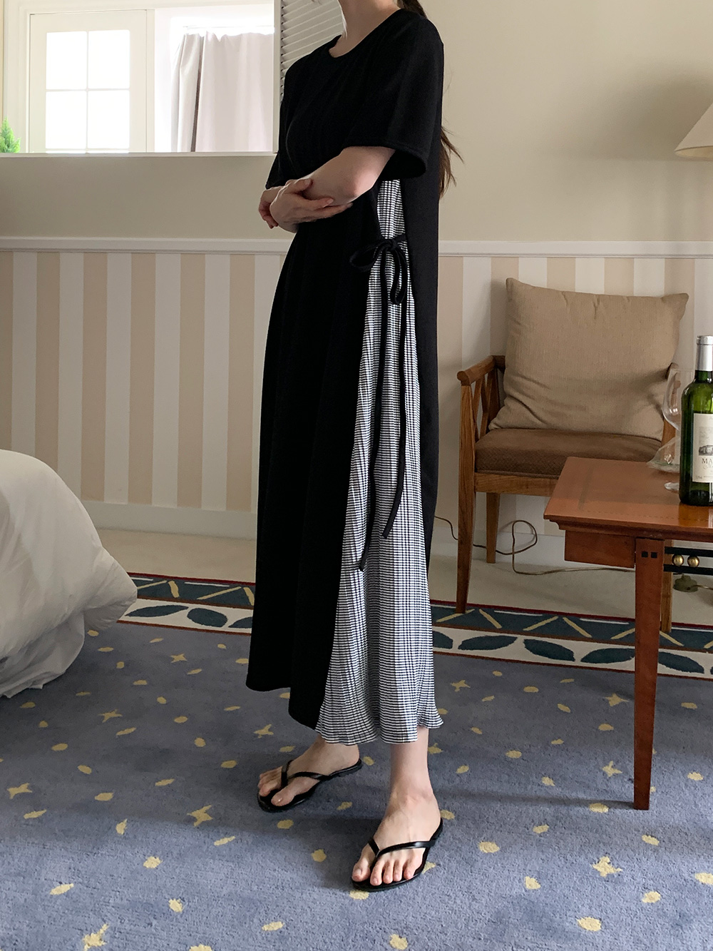 Breezy Ribbon Pleats Dress - 브리지 리본 플리츠 원피스