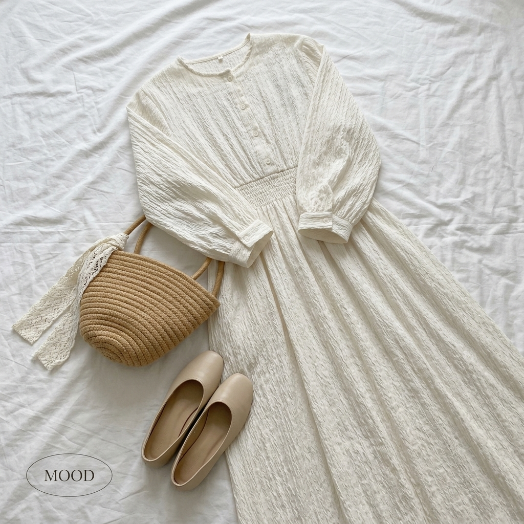 Modern Lovely Shirred Dress - 모던 러블리 셔링 원피스