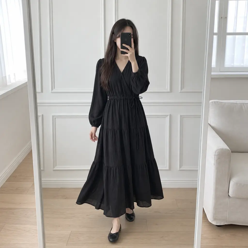 Cozy Wrap Maxi Dress - 코지 랩 맥시 원피스